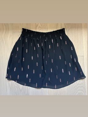 1. STATE Black and Rose Gold Skirt with Elastic Waistband